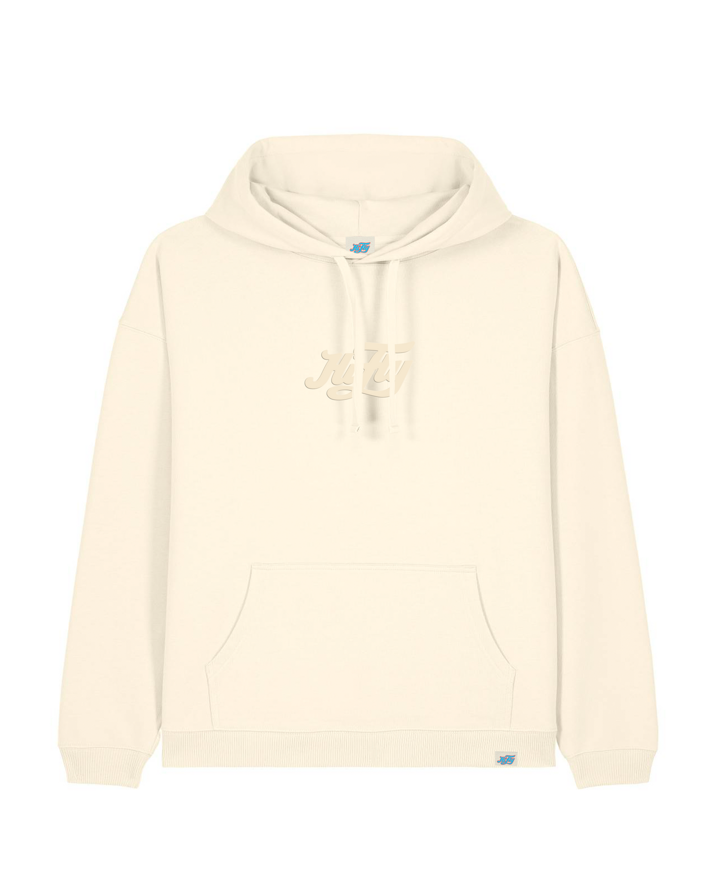 Hoodie Logo-Stick in Off White