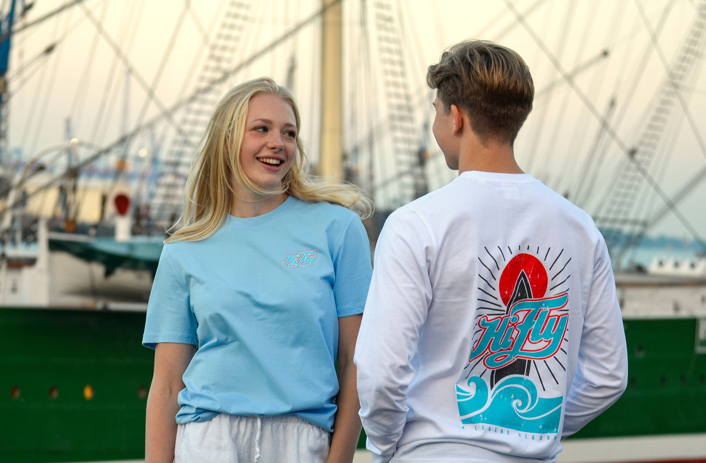 T-Shirt Basic in Hellblau