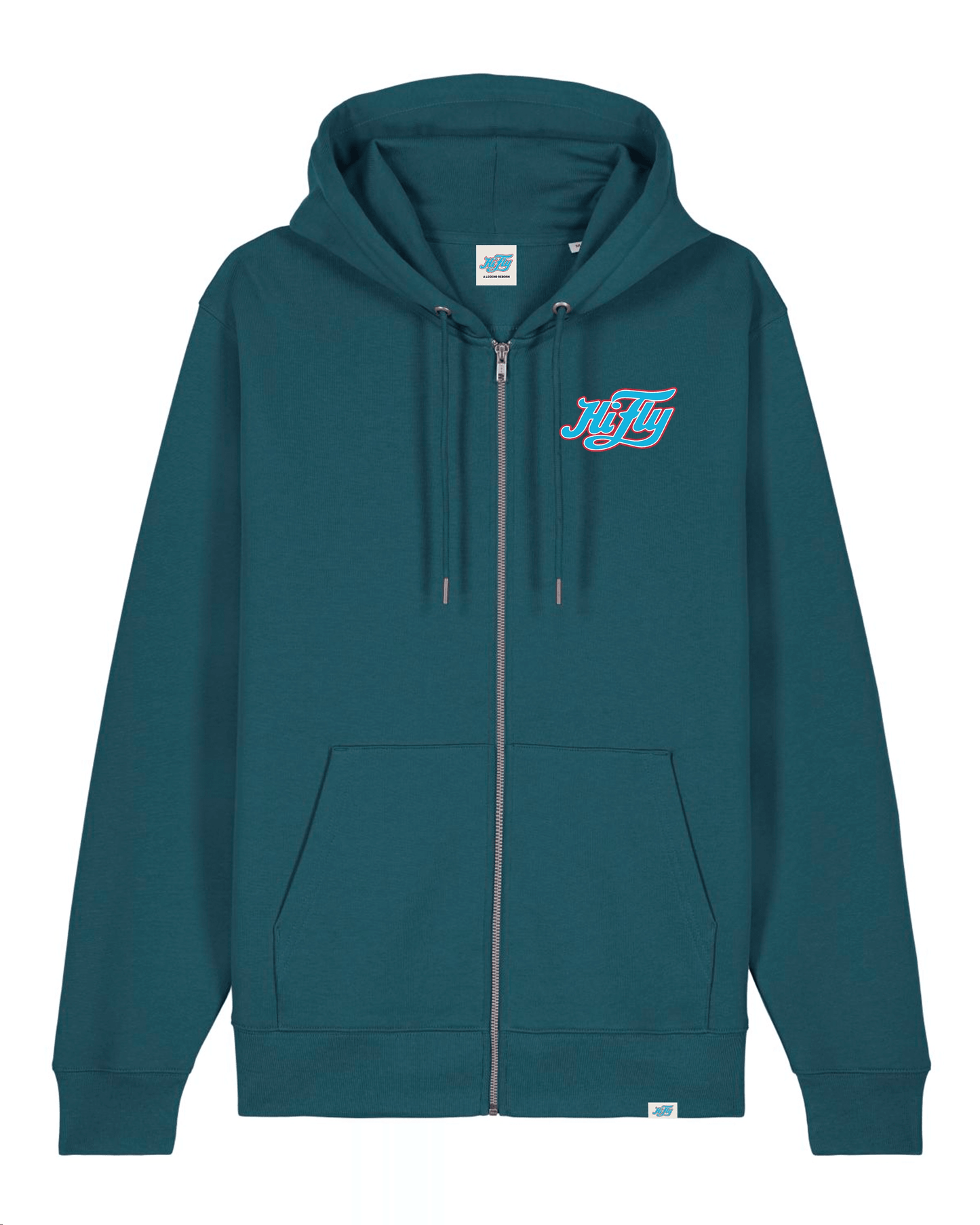 Zip-Hoodie Basic in Dunkelgrün