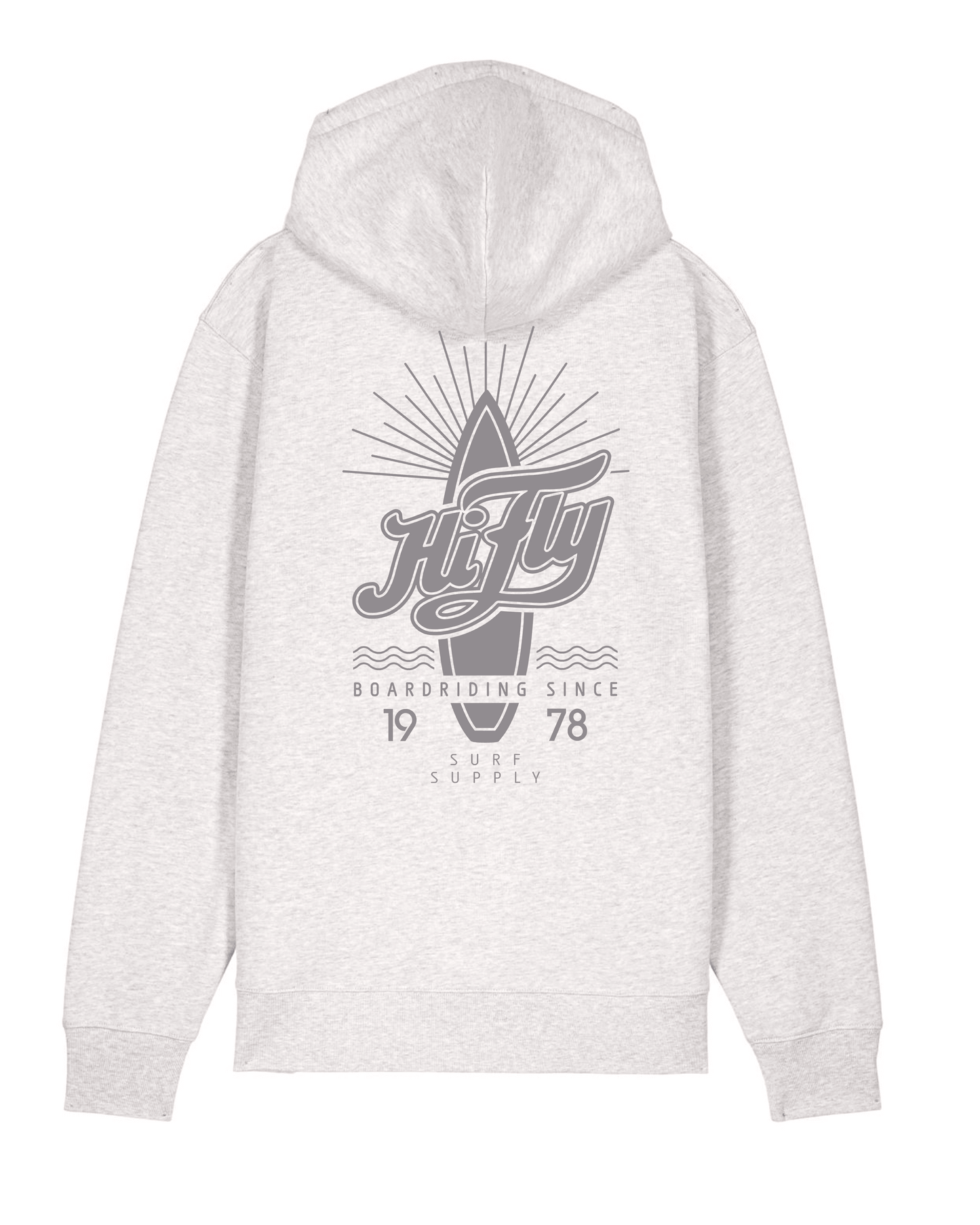 Zip-Hoodie Design Print in Hellgrau