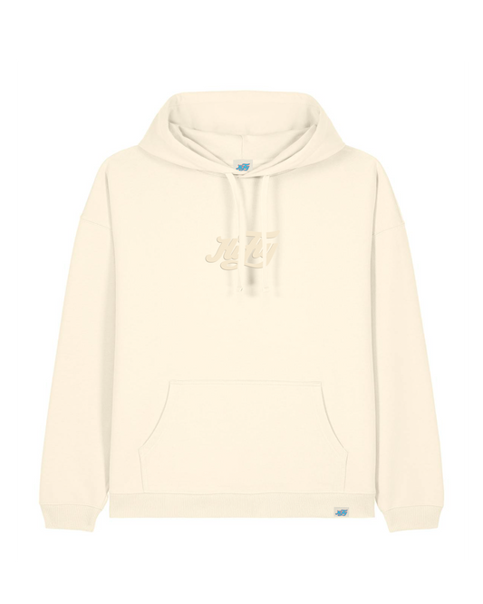 Hoodie Logo-Stick in Off White