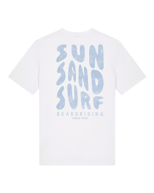 T-Shirt SUN SAND SURF in white